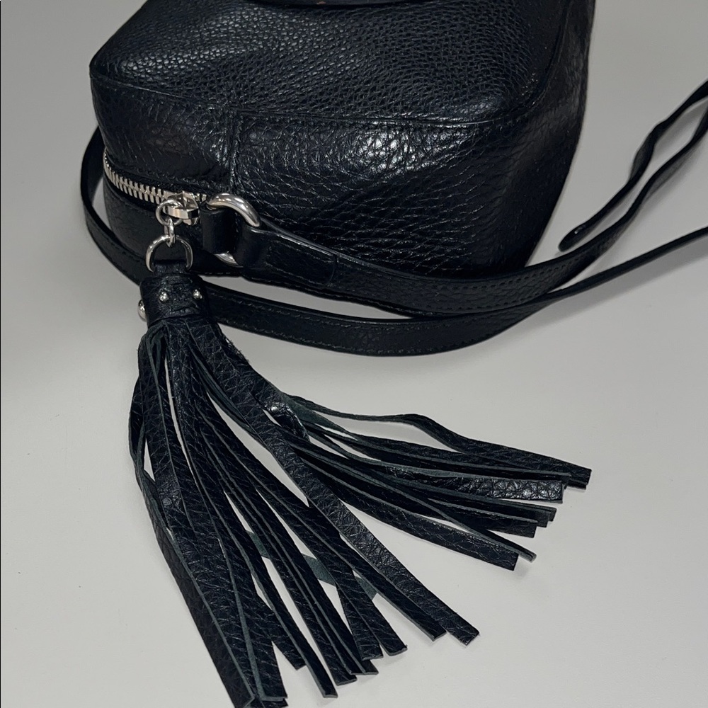 Gucci Black Soho Studded Disco Logo Leather Crossbody Bag - Picture 3 of 16